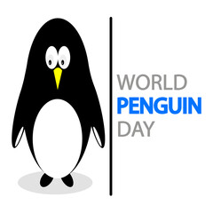 World Penguin Day April 25, vector art illustration.
