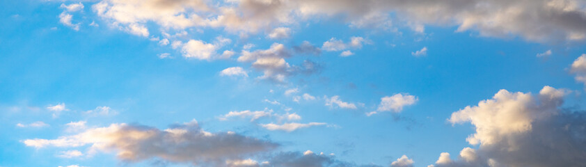 Colorful cloudy sky at sunset.