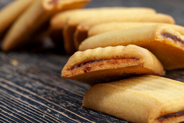 wheat cookies with fruit jam as a filling