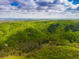 Beautiful Bilogora in spring from above