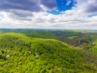 Beautiful Bilogora in spring from above