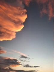 sunset in the clouds