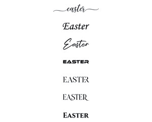 easter in the creative and unique  with diffrent lettering style	