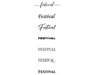 festival in the creative and unique  with diffrent lettering style