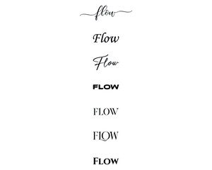 flow in the creative and unique  with diffrent lettering style