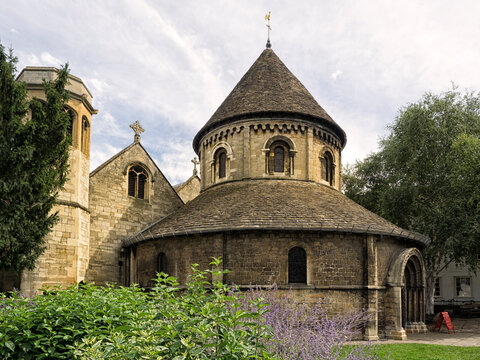 CAMBRIDGE, UK - august 11, 2017:  The Church of the Holy Sepulchre, commonly known as The Round Church