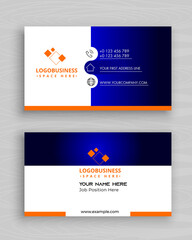 Modern Business template cards design, creative vector blue Company Visiting card Design, Front or back side business card