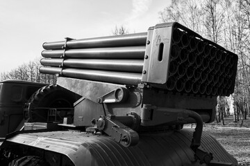 Multiple launch rocket system based on the army truck