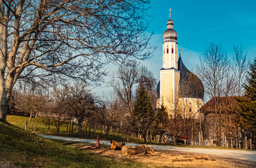 Beautiful church at Westerndorf, Bavaria, Germany