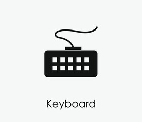 Keyboard vector icon. Editable stroke. Symbol in Line Art Style for Design, Presentation, Website or Apps Elements, Logo. Pixel vector graphics - Vector