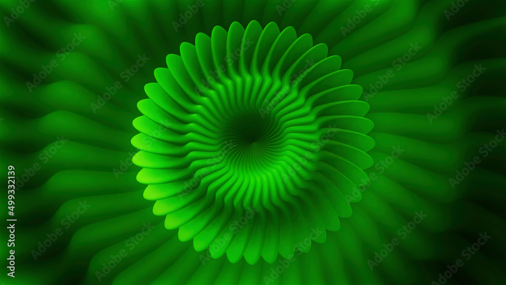 Poster seamless loop pattern with the circular shape resembling an opened flower bud. motion. transforming 
