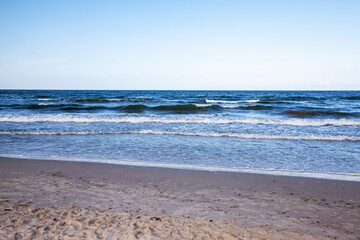 summer time on the baltic cold sea in sunny weather