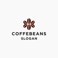 Coffebeans logo icon design vector template