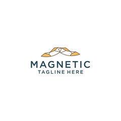 Magnetic logo icon design vector template