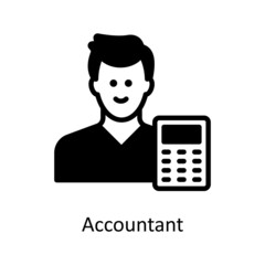 Accountant Vector Solid icons for your digital or print projects.