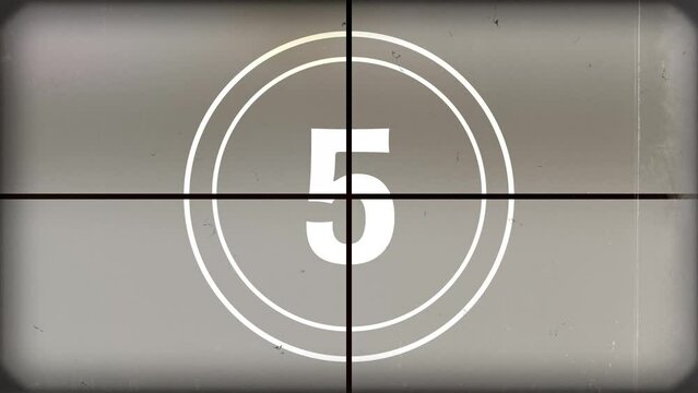Old Style Film Countdown 10 Seconds V1