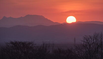 日の出（北海道北広島市） / Sunrise (Kitahiroshima City, Hokkaido)