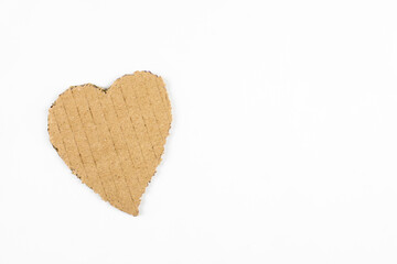 heart made of cardboard on a background