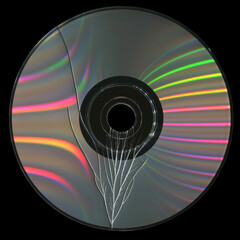 cracked cd dvd disk background