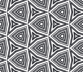 Mosaic seamless pattern. Black symmetrical
