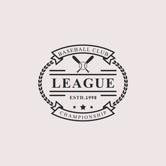 Vintage Retro Badge Baseball Logos Emblems and Design Elements