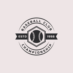 Vintage Retro Badge Baseball Logos Emblems and Design Elements