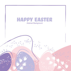 Decorative Easter Frame With Abstract Background With Easter Eggs