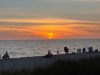 sunset on the beach