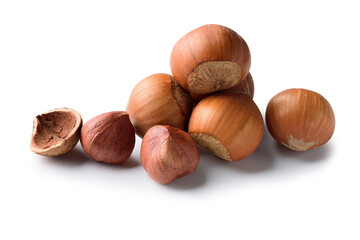 hazelnut nut,hazel white isolated,hazelnut nut pieces,with clipping path