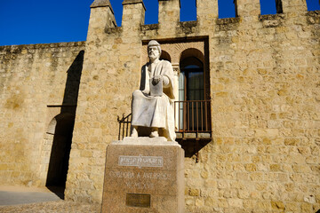 Averroes (1126 - 1198) arab philosopher in Al Andalus. Averroes statue.Andalusian polymath.Cordoba,...