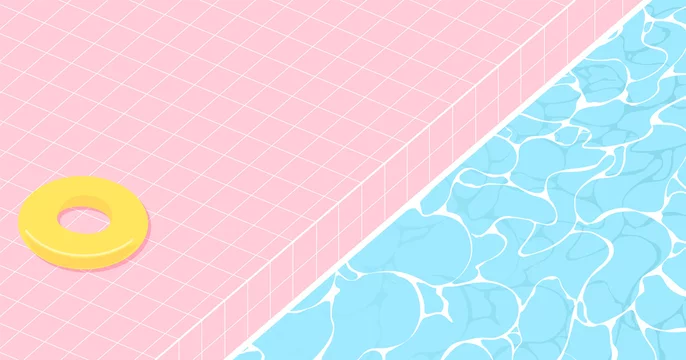 プールサイドとゆらゆら水面のおしゃれ背景イラスト素材 Stock Vector Adobe Stock