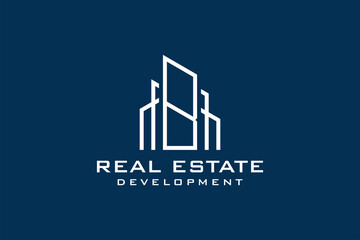 Fototapeta premium Letter B for Real Estate Remodeling Logo. Construction Architecture Building Logo Design Template Element.