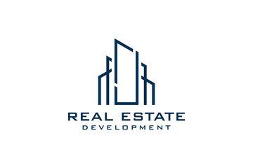 Fototapeta premium Letter J for Real Estate Remodeling Logo. Construction Architecture Building Logo Design Template Element.
