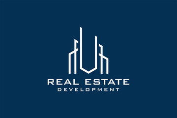 Fototapeta premium Letter V for Real Estate Remodeling Logo. Construction Architecture Building Logo Design Template Element.
