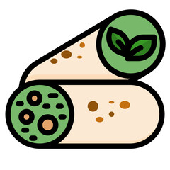 burrito line icon