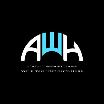 AWH letter logo creative design with vector graphic