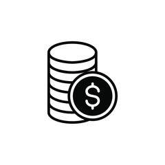 Money, Cash, Wealth, Payment Solid Line Icon Vector Illustration Logo Template. Suitable For Many Purposes.