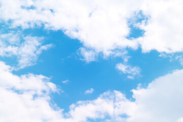 Naklejka na ściany i meble Clouds blue sky background with natural space