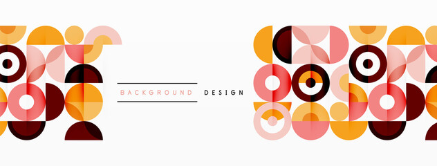 Colorful circle abstract background. Template for wallpaper, banner, presentation, background