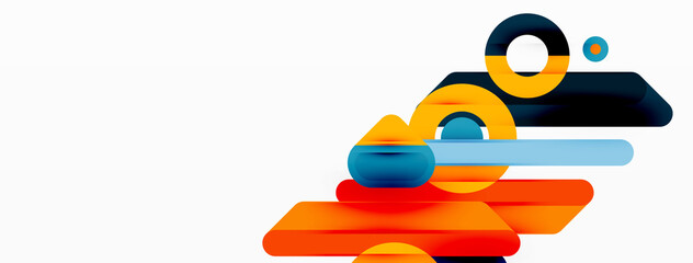 Creative geometric wallpaper. Minimal lines and circles background