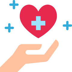 Fototapeta premium health insurance flat icon