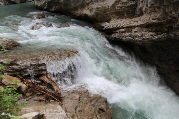 water flowing over rocks, Banff National Park, Alberta