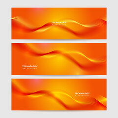 Modern minimal orange futuristic technology science background design . Abstract orange banner vector illustration. Yellow orange vector abstract graphic design. Banner Pattern background template.