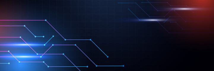 Abstract dark blue modern futuristic science technology hi tech digital abstract dark blue colorful design banner background. Vector abstract graphic design banner pattern background web template.