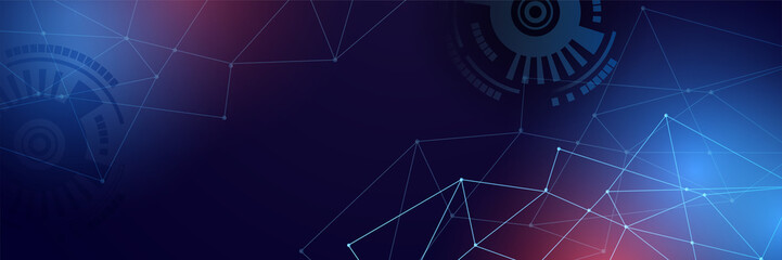 Abstract dark blue modern futuristic science technology hi tech digital abstract dark blue colorful design banner background. Vector abstract graphic design banner pattern background web template.