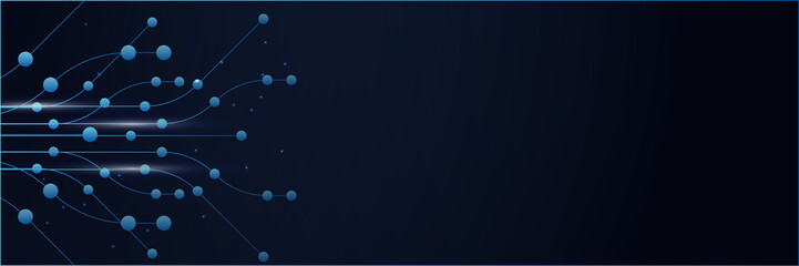 Obraz premium Abstract dark blue modern futuristic science technology hi tech digital abstract dark blue colorful design banner background. Vector abstract graphic design banner pattern background web template.
