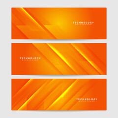 Modern minimal orange futuristic technology science background design . Abstract orange banner vector illustration. Yellow orange vector abstract graphic design. Banner Pattern background template.
