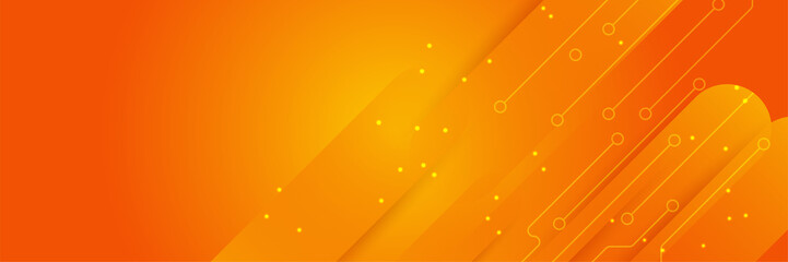 Modern minimal orange futuristic technology science background design . Abstract orange banner vector illustration. Yellow orange vector abstract graphic design. Banner Pattern background template.