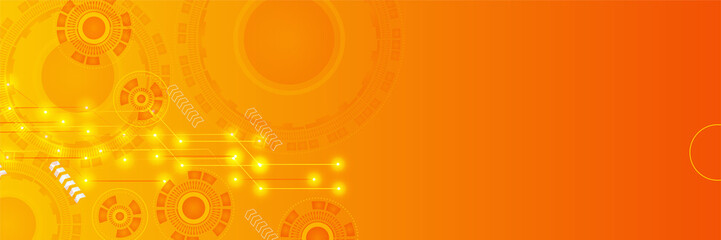 orange background design . abstract orange banner vector illustration. Modern minimal orange futuristic technology science background design . Graphic design. Banner Pattern background template.
