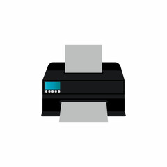 Printer icon vector symbol illustration background